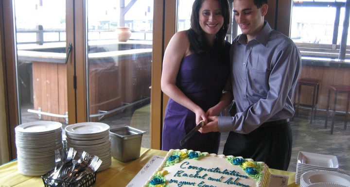 Cutting the Engagement Party Cake
